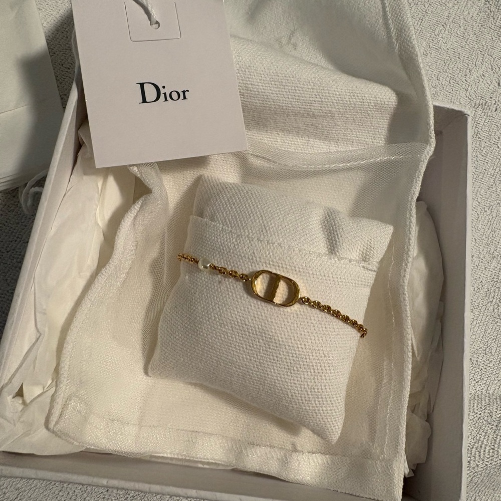Dior Gold-Tone Logo Bracelet